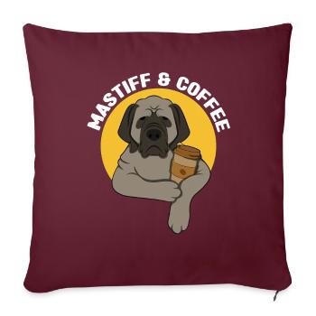 Mâtin - Housse de coussin décorative 45 x 45 cm - bordeaux - Devant