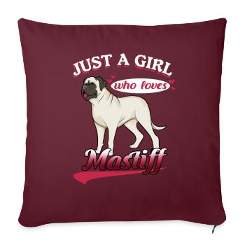 Mâtin - Housse de coussin décorative 45 x 45 cm - bordeaux - Devant