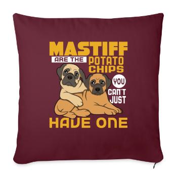 Mâtin - Housse de coussin décorative 45 x 45 cm - bordeaux - Devant
