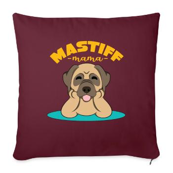Mâtin - Housse de coussin décorative 45 x 45 cm - bordeaux - Devant