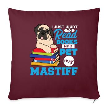 Mâtin - Housse de coussin décorative 45 x 45 cm - bordeaux - Devant