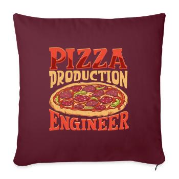 Ingénieur de production pizza - Pizza Baker - Housse de coussin décorative 45 x 45 cm - bordeaux - Devant