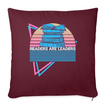 Lecteur de livres Entrepreneur - Housse de coussin décorative 45 x 45 cm - bordeaux - Devant