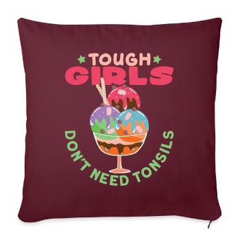 Crème glacée Tough Girls Eiscreme Eis - Housse de coussin décorative 45 x 45 cm - bordeaux - Devant