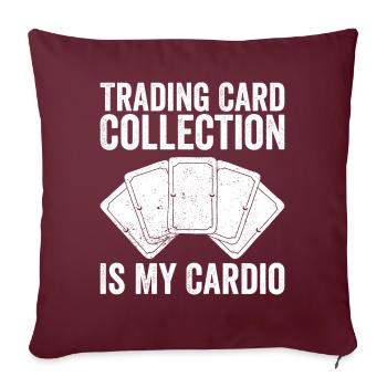 Jeu de cartes à collectionner amusant TCG - Housse de coussin décorative 45 x 45 cm - bordeaux - Devant