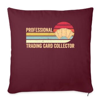 Drôle de jeu de cartes à collectionner TCG Retro - Housse de coussin décorative 45 x 45 cm - bordeaux - Devant