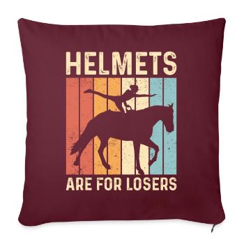 Lustiges Reitpferd Voltigieren Retro - Sofakissenbezug 45 x 45 cm - Burgunderrot - Vorne