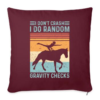 Random Check Gravity Vaulting Retro - Housse de coussin décorative 45 x 45 cm - bordeaux - Devant