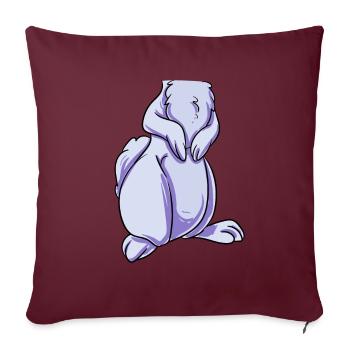 Costume de lapin - Housse de coussin décorative 45 x 45 cm - bordeaux - Devant