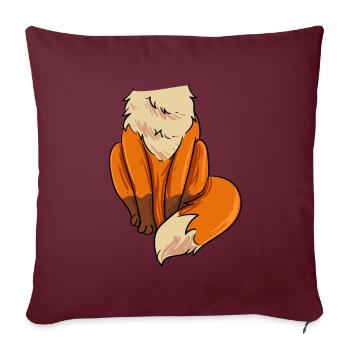 Costume de renard - Housse de coussin décorative 45 x 45 cm - bordeaux - Devant