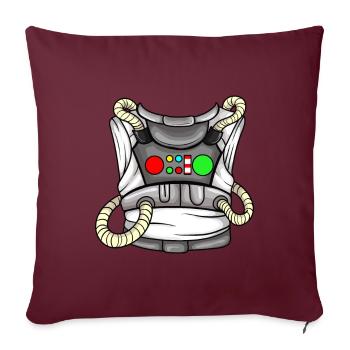 Costume d’astronaute - Housse de coussin décorative 45 x 45 cm - bordeaux - Devant
