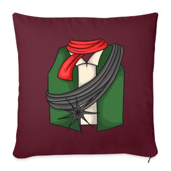 Costume de ramoneur - Housse de coussin décorative 45 x 45 cm - bordeaux - Devant
