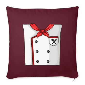 Costume de cuisine - Housse de coussin décorative 45 x 45 cm - bordeaux - Devant