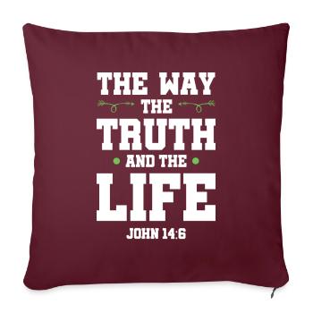 La manière de vivre la vérité - Housse de coussin décorative 45 x 45 cm - bordeaux - Devant
