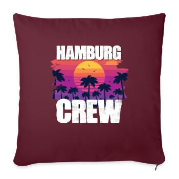 Hambourg Tourisme - Housse de coussin décorative 45 x 45 cm - bordeaux - Devant