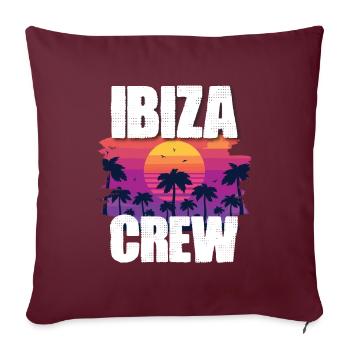 Ibiza Tourisme - Housse de coussin décorative 45 x 45 cm - bordeaux - Devant