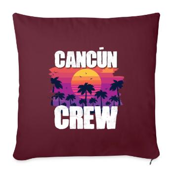 Tourisme Cancún - Housse de coussin décorative 45 x 45 cm - bordeaux - Devant