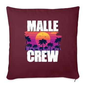 Tourisme Malle - Housse de coussin décorative 45 x 45 cm - bordeaux - Devant
