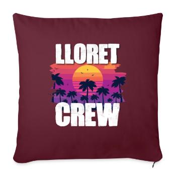 Tourisme Lloret De Mar - Housse de coussin décorative 45 x 45 cm - bordeaux - Devant