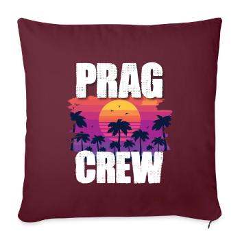 Vacances Prague - Housse de coussin décorative 45 x 45 cm - bordeaux - Devant