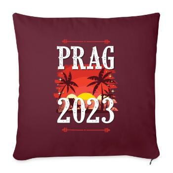 Prague 2023 - Housse de coussin décorative 45 x 45 cm - bordeaux - Devant