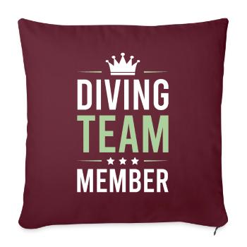Diving Team - Sofakissenbezug 45 x 45 cm - Burgunderrot - Vorne