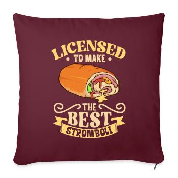 Meilleur boulanger Stromboli - Stromboli - Housse de coussin décorative 45 x 45 cm - bordeaux - Devant