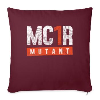 MC1R Mutant Redhead Cheveux roux - Housse de coussin décorative 45 x 45 cm - bordeaux - Devant