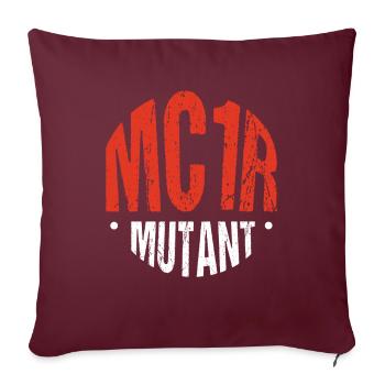 MC1R Mutant Redhead Cheveux roux - Housse de coussin décorative 45 x 45 cm - bordeaux - Devant