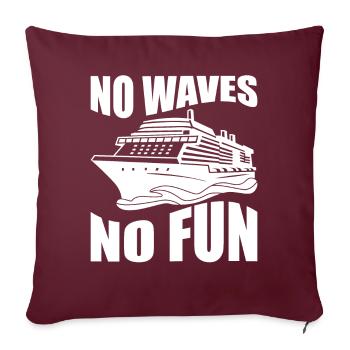 Drôle de bateau de croisière - Housse de coussin décorative 45 x 45 cm - bordeaux - Devant