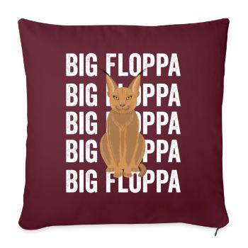 Großer Floppa Karakal Katze Meme - Sofakissenbezug 45 x 45 cm - Burgunderrot - Vorne