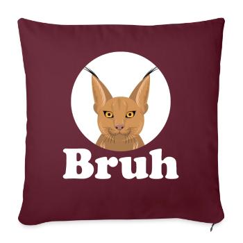 Großer Floppa Karakal Katze Meme - Sofakissenbezug 45 x 45 cm - Burgunderrot - Vorne