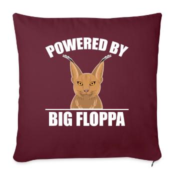 Großer Floppa Karakal Katze Meme - Sofakissenbezug 45 x 45 cm - Burgunderrot - Vorne
