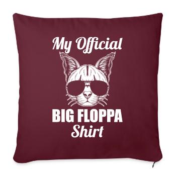 Großer Floppa Karakal Katze Meme - Sofakissenbezug 45 x 45 cm - Burgunderrot - Vorne