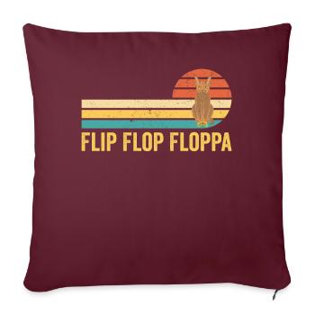 Big Floppa Karakal Katze Meme Retro - Sofakissenbezug 45 x 45 cm - Burgunderrot - Vorne