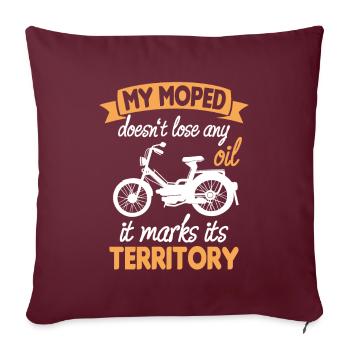 Cyclomoteur Perdre de l’huile Marques Territoire Cyclomoteur Amateur - Housse de coussin décorative 45 x 45 cm - bordeaux - Devant