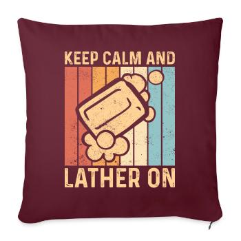 Fabricant de savon amusant - Housse de coussin décorative 45 x 45 cm - bordeaux - Devant
