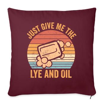 Fabricant de savon amusant - Housse de coussin décorative 45 x 45 cm - bordeaux - Devant