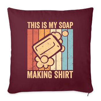 Fabricant de savon amusant - Housse de coussin décorative 45 x 45 cm - bordeaux - Devant
