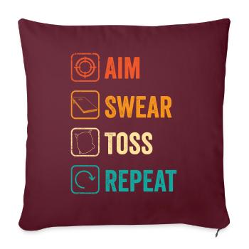 Drôle de trou de maïs Trou de maïs rétro - Housse de coussin décorative 45 x 45 cm - bordeaux - Devant
