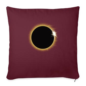 Éclipse solaire - Housse de coussin décorative 45 x 45 cm - bordeaux - Devant