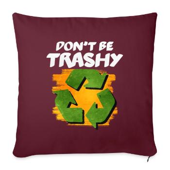 Recycling - Sofakissenbezug 45 x 45 cm - Burgunderrot - Vorne