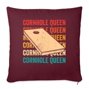 Cornhole Corn Hole Retro - Housse de coussin décorative 45 x 45 cm - bordeaux - Devant