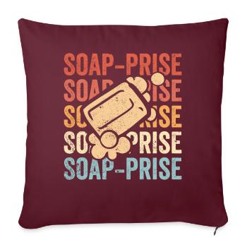 Fabricant de savon amusant - Housse de coussin décorative 45 x 45 cm - bordeaux - Devant
