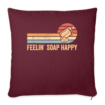 Fabricant de savon amusant - Housse de coussin décorative 45 x 45 cm - bordeaux - Devant