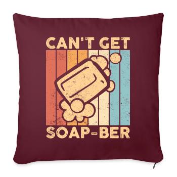 Fabricant de savon amusant - Housse de coussin décorative 45 x 45 cm - bordeaux - Devant