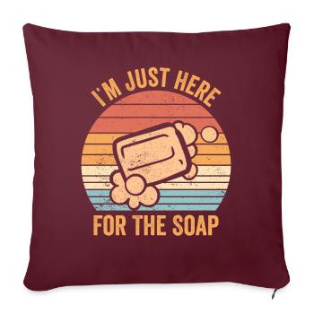 Fabricant de savon amusant - Housse de coussin décorative 45 x 45 cm - bordeaux - Devant