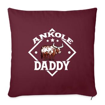 Ankole Daddy - Ankole Rind - Sofakissenbezug 45 x 45 cm - Burgunderrot - Vorne