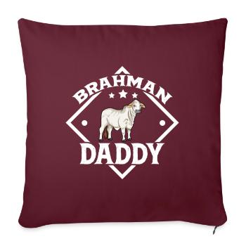 Brahman Daddy - Brahman Rind - Sofakissenbezug 45 x 45 cm - Burgunderrot - Vorne