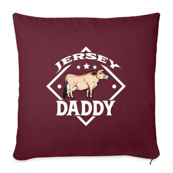 Jersey Daddy - Jersey Rind - Sofakissenbezug 45 x 45 cm - Burgunderrot - Vorne